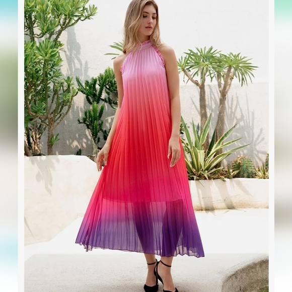 Paintcolors ombre maxi dress - pinks, purple - Picture 14 of 15